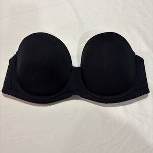 Wacoal Strapless Black Underwire Lightly Padded Bra Sz38C